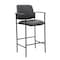 Boss Square Back Diamond Stool with Arm In Black Caressoft B169503-CS - alternate 1